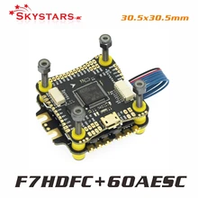 SKYSTARS F7 Contrôleur De Vol Betaflight et KM60A 3-6S 4in1 Blheli-32 FPV Course Brushless ESC Pour RC Muiltitor Pièces De Rechange Saf