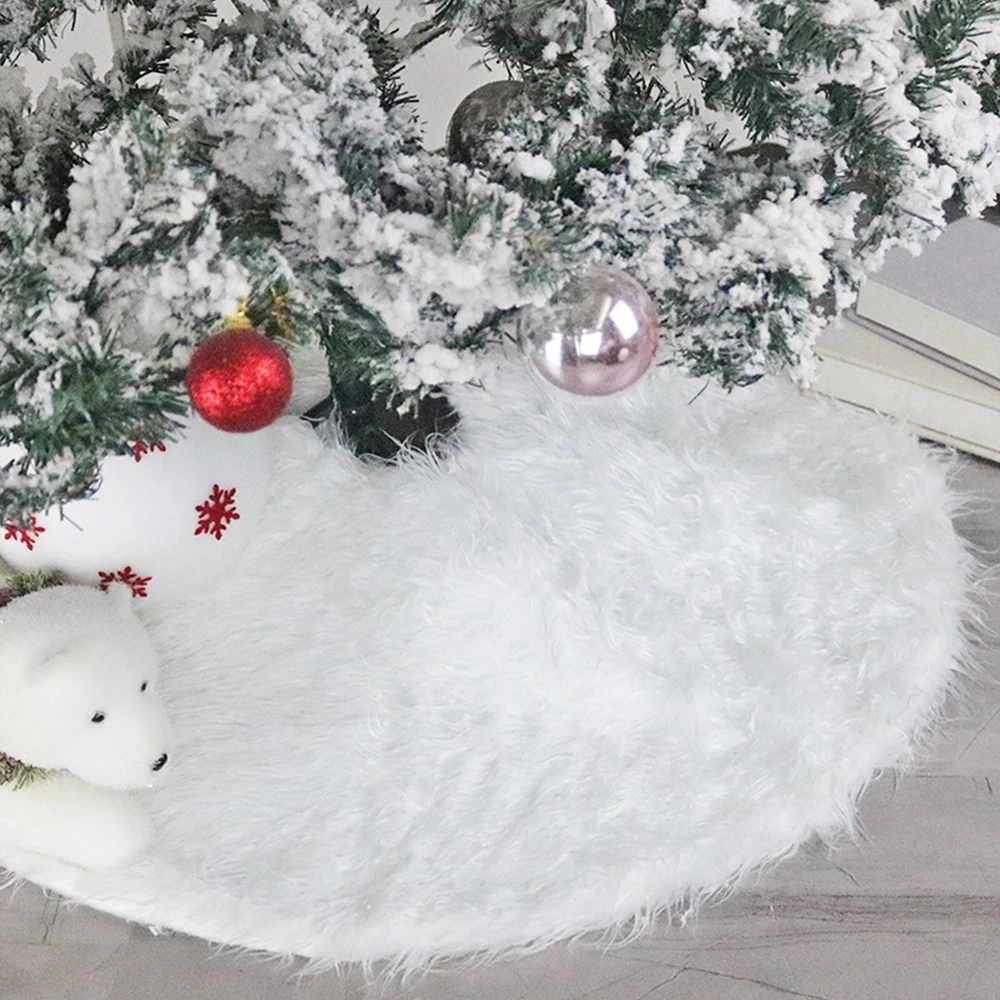 Белая юбка на рождественскую елку 78 см/90 см/122 см плюшевый ковер из искусственного