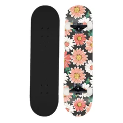 Double Kicktail Cruiser Skateboard Rocker Board Teenager Adult Maple 4Wheel Sidewalk Skating Street 24 Color Matte Surface Board