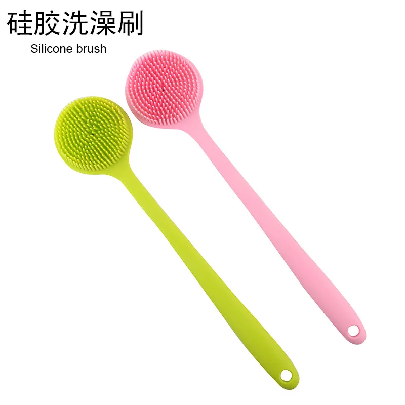 

Popular Silicone Bath Brush Long Handle Rubbing Towel Artifact Multi-Function Long Handle Bath Brush Massage Bath Brush