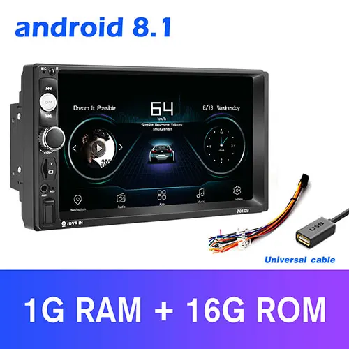 Podofo 2din Автомагнитола Android Mirrorlink Bluetooth gps Wifi FM Автомобильный мультимедийный MP5 плеер для Volkswagen Nissan hyundai Авторадио - Цвет: 1 16G Radio