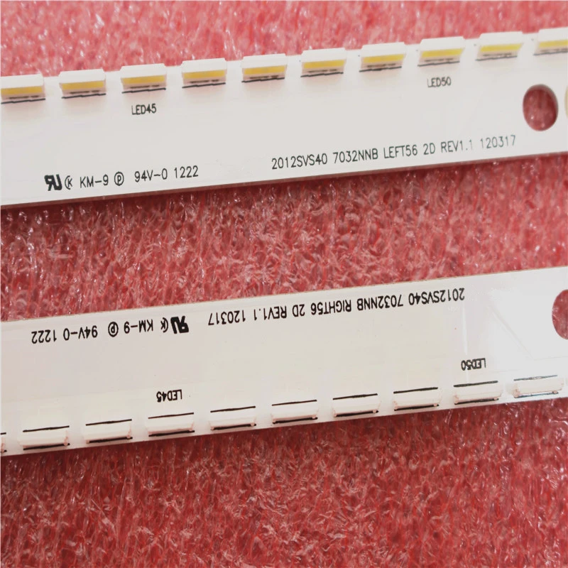 ο ŰƮ 2 PCS 56LED 500mm LED Ʈ Ʈ Ｚ UA40ES6100J UE40ES5500 2012SVS40 7032NNB RIGHT56 LEFT56 2D г