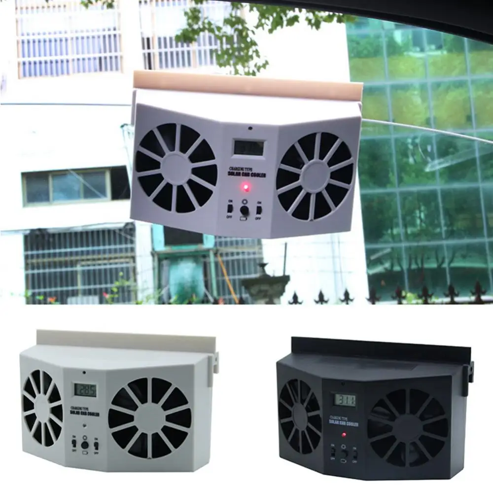 Car Auto Solar Powered Fan Cooler Window Air Vent Vehicle Ventilation Radiator car fan