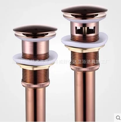 

Copper Body Stainless Steel Tube Bounce Wash Basin Drainer Ceramic Basin Rose Gold Large Covered Drainer Manufacturers Wholesale