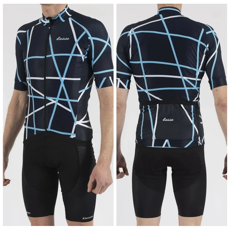 sets LUSSO мужская летняя одежда для горного велосипеда ropa ciclismo maillot дышащая куртка для велосипедистов трикотажный комплект велосипедный костюм - Цвет: sets