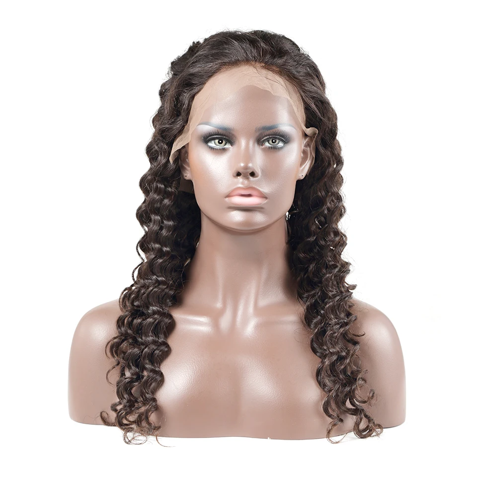 

Luvin OneCut Hair Deep wave 20-34 Inch 250 density Curly 13x6 Lace Front 100% Human Hair Wigs Remy Hair Long Lace Frontal Wig