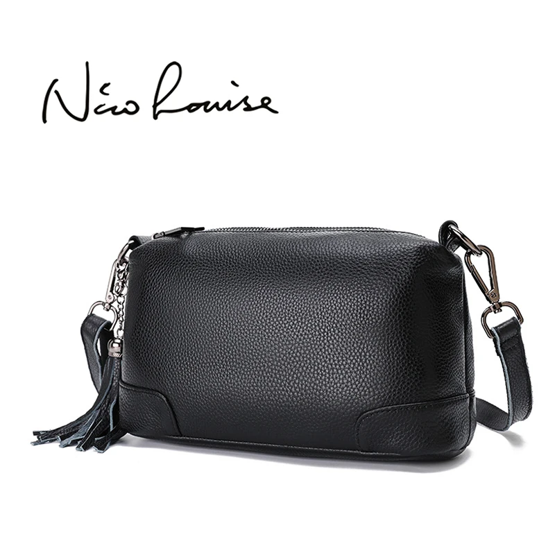 

2019 Nico Louise Luxury Women Bags Designer Genuine Leather Shoulder Bag Fashion Lady Bag Casual Hobo Messenger Crossbody