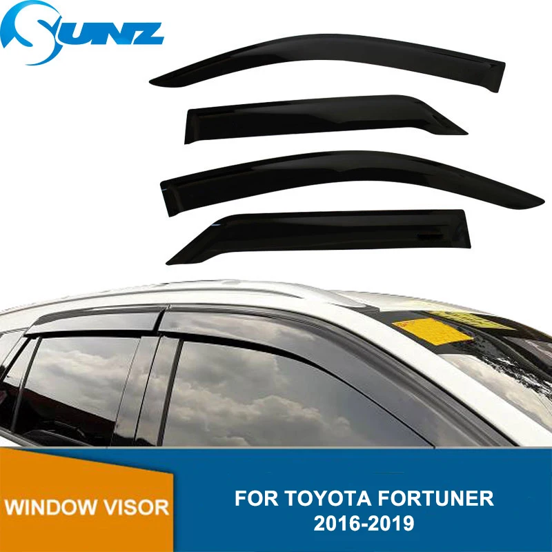 

Car Side window deflectors For Toyota fortuner hilux sw4 2016 2017 2018 2019 Car Window Visor Deflectors Guards Vent Visor SUNZ