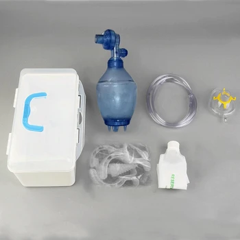 

Manual Resuscitator PVC Kid Ambu Bag + Oxygen Tube First Aid kit Oxygen Tube and Reservoir Bag PVC Bag and Transparent Mask