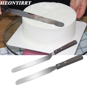 

1pc 4/6/8/10 inch Stainless Steel Cake Spatula Butter Cream Icing Frosting Knife Smoother Kitchen Pastry Cake Decoration Tools