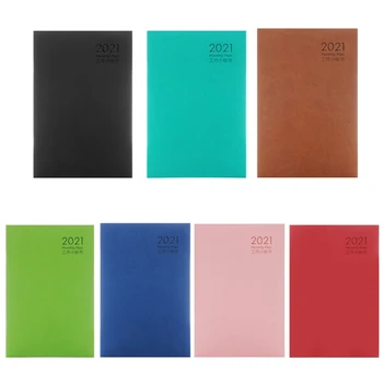 

1PCS 2021 Plan Notebook Work Little Secretary A5 Efficiency Manual Leather Schedule Notepad Study Office Stationery
