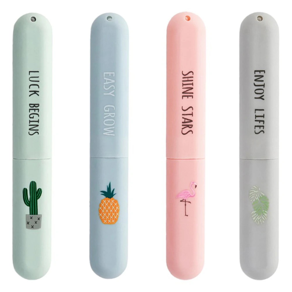 

1pc Toothbrush Cover Portable Holder Outdoor Travel Hiking Camping Toothrush Cap Case Protect Storage Cute Box