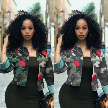 

hIRIGIN 2019 Fashion Women Camouflage Military Army Short Shirt Jacket Outwear Coat Tops