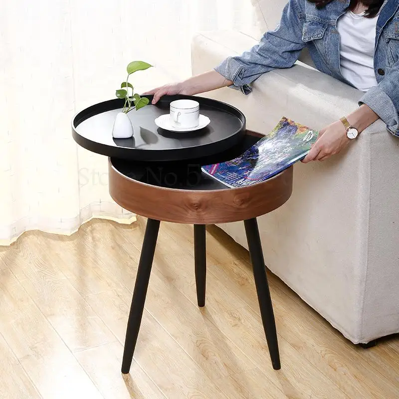 Маленький круглый стол Ins Wind Sofa журнальный столик боковой угловые ножки