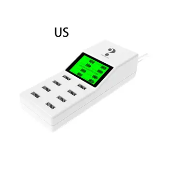 

Multi-Port Usb Mobile Phone Charger Adapter 8-Port With Display Intelligent Automatic Identification Power Supply