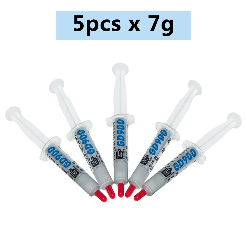 GD 5pcs x7g GD900 1 г 3 г 7 г 15 г 30 г Теплопроводящая паста кулер охлаждающий вентилятор силиконовый пластырь теплоотвод соединение высокая производительность - Цвет лезвия: GD 5pcs x7g