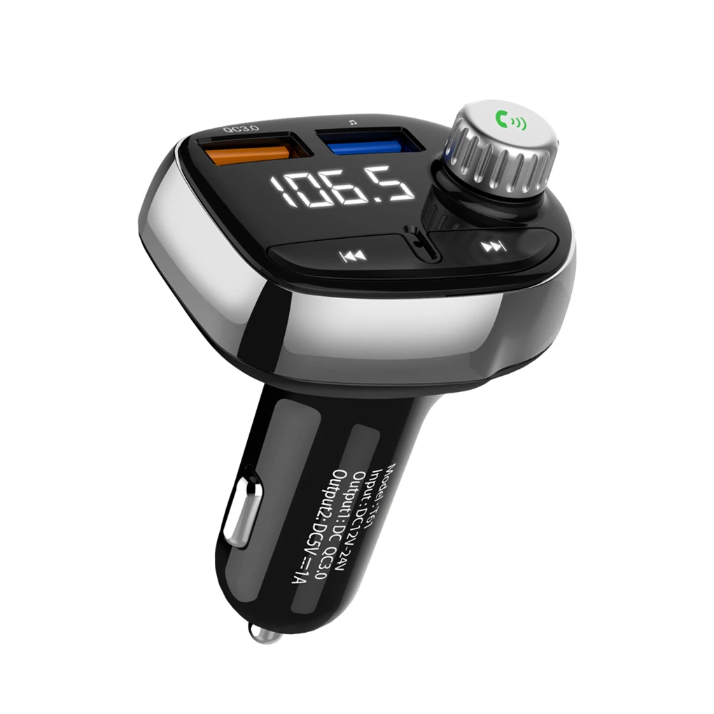 Автомобильный Bluetooth fm-передатчик, комплект громкой связи, автомобильный аудио mp3-плеер, цифровой экран, двойное USB зарядное устройство, u-диск