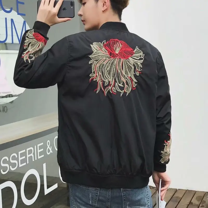 

South Korea Harajuku Ulzzang Yokosuka Embroidered Jacket Fashion Man Japanese-style Spring Clothing Popular Brand Couples Baseba