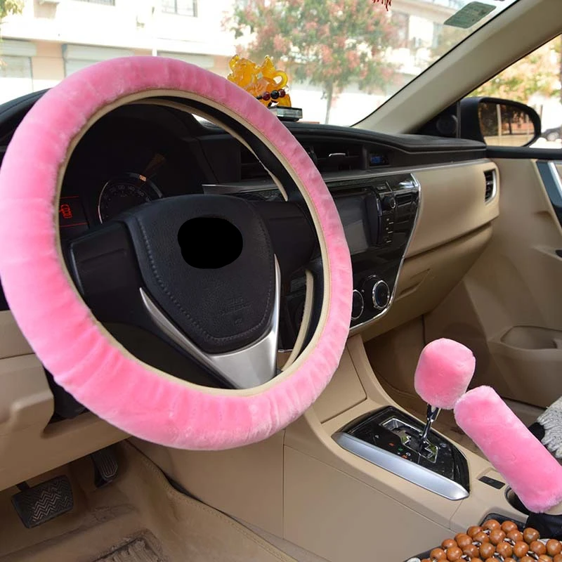 3r Универсальный чехол на руль плюшевый рулевого колеса автомобиля Cubre Volante