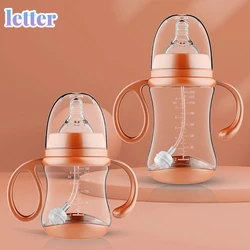 Baby Bottle Milk Feeding Drinking Cup Wide-Caliber Silicone Nipple Milk Bottle