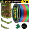 JOF Braided Fishing Line Super Strong Fly Wire 100% PE Multifilament  8 Strand 300M 500M 18LB-90LB Carp Woven Thread 3