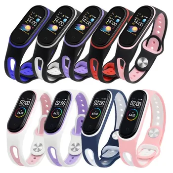 

For Xiaomi Mi Band 3 Bracelet Strap Miband 4 Wrist Strap Double Color Replacement Sport Wrist Straps Band Smartband