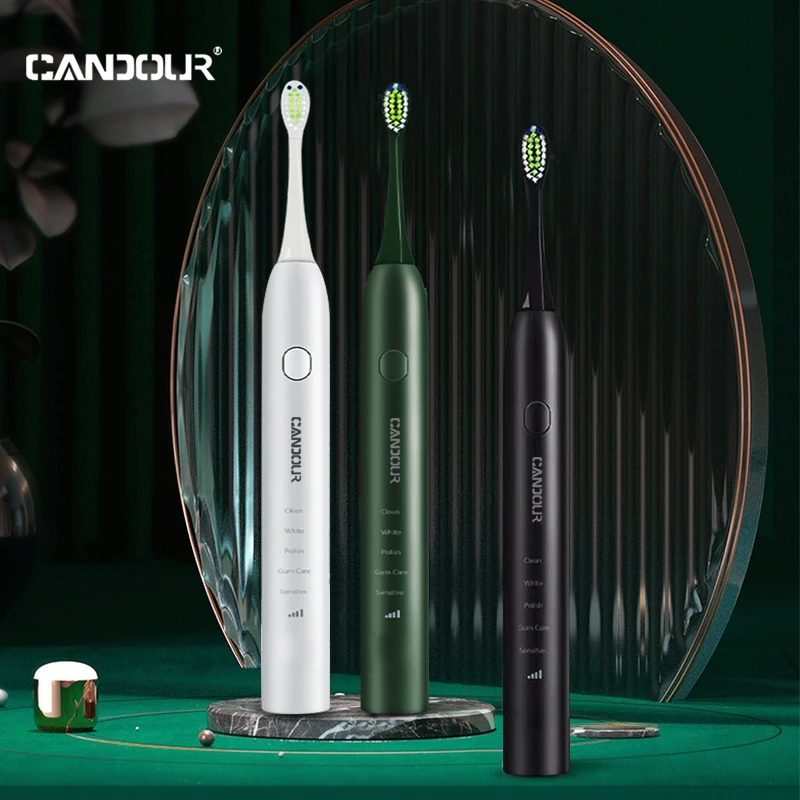 CANDOUR CD-5133 Sonic electric toothbrush Rechargeable Toothbrush Automatic Rechargeable with 8pc Replacement Brush Head CANDOUR CD-5133 Sonic electric toothbrush Rechargeable Toothbrush Automatic Rechargeable with 8pc Replacement Brush Head