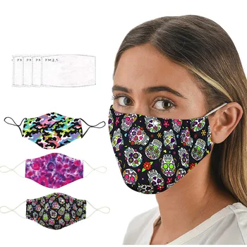 

Skin Care Printed Masks Washable Masks Filters Sets For Adults (1mask + 4 Filters) Treatment Mask Facial Mask Mascarilla Mascara
