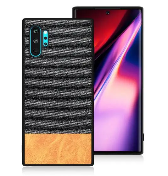 black with orange Для Galaxy Note 10cloth защитные силиконовые противоударные Чехлы для samsung Galaxy Note 10 S10 S9 S8 плюс M20 M10 A6 A7 A9 чехол - Цвет: black with orange