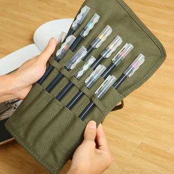 

Mohoo Brush Bag Artist Draw Pen Watercolor Roll Up Canvas Oil Paint Brush Cases Holder Paint Brush Cases