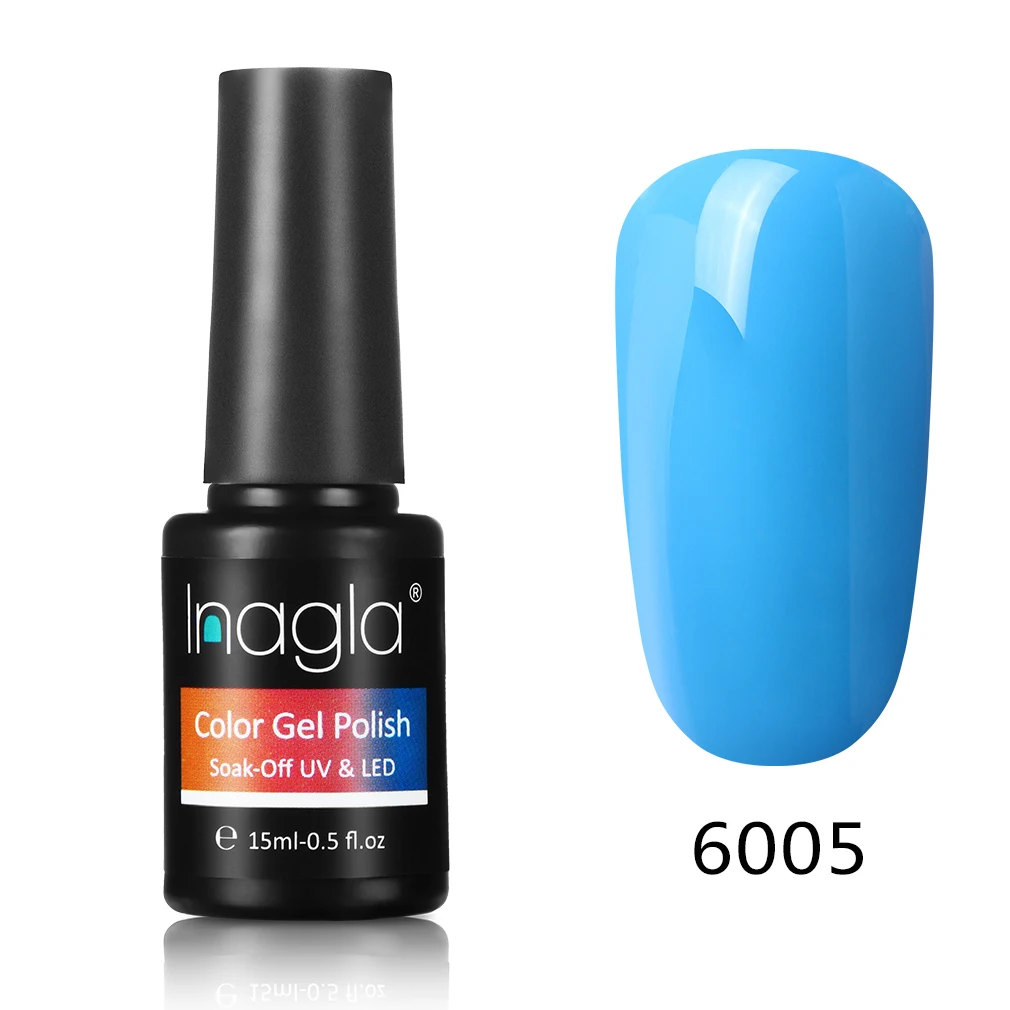 Inagla одношаговый гель для полировки 15 мл, не требуется базовое верхнее покрытие, 60 цветов, маникюрный УФ-гель лак, сделай сам, дизайн ногтей, лак для украшения - Цвет: 6005