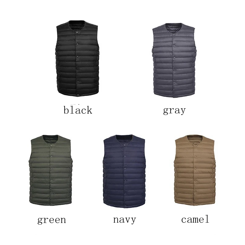 NewBang Brand Men Down Vest Ultra Light Down Vest Portable V-neck Sleeveless Coat Man Winter Without Collar Warm Liner down jacket mens jacket men down vests