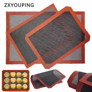 

Goldbaking Premium Non-Stick Silicone Baking Mat for Bread Oven Liner Perforated Steaming Mesh Pad Full Size Cooking Sheet