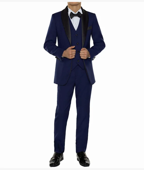 

Solovedress 2&3 Pieces Boys Suits Infant Baby Elegant Shawl Lapel Collar White Formal Chlidren Dresswear Kids Wedding Tuxedos