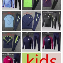 Детский спортивный костюм из Джерси для футбола Манчестера, 19, 20, мужской костюм на молнии