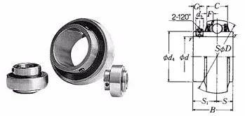 Высокотемпературный подшипник UC210T UC211T UC212T UC213T UC214T UC215T(1 шт.) 500 градусов Цельсия набор винтовых шариковых подшипников