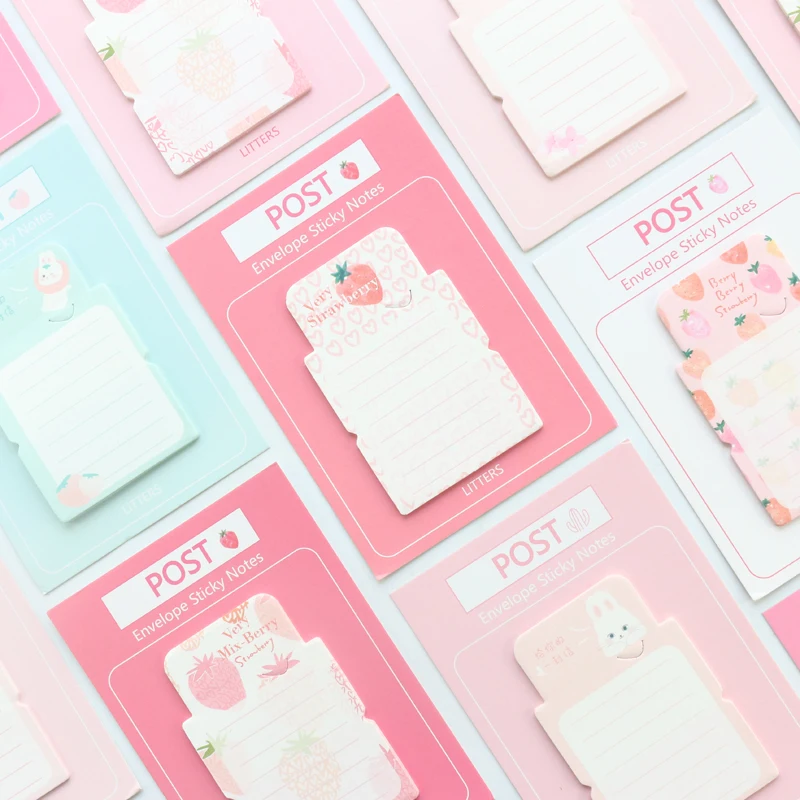 

Domikee cute kawaii Korean school student sticky notes pad set candy cartoon self-adhesive memo pad label stationery supplies