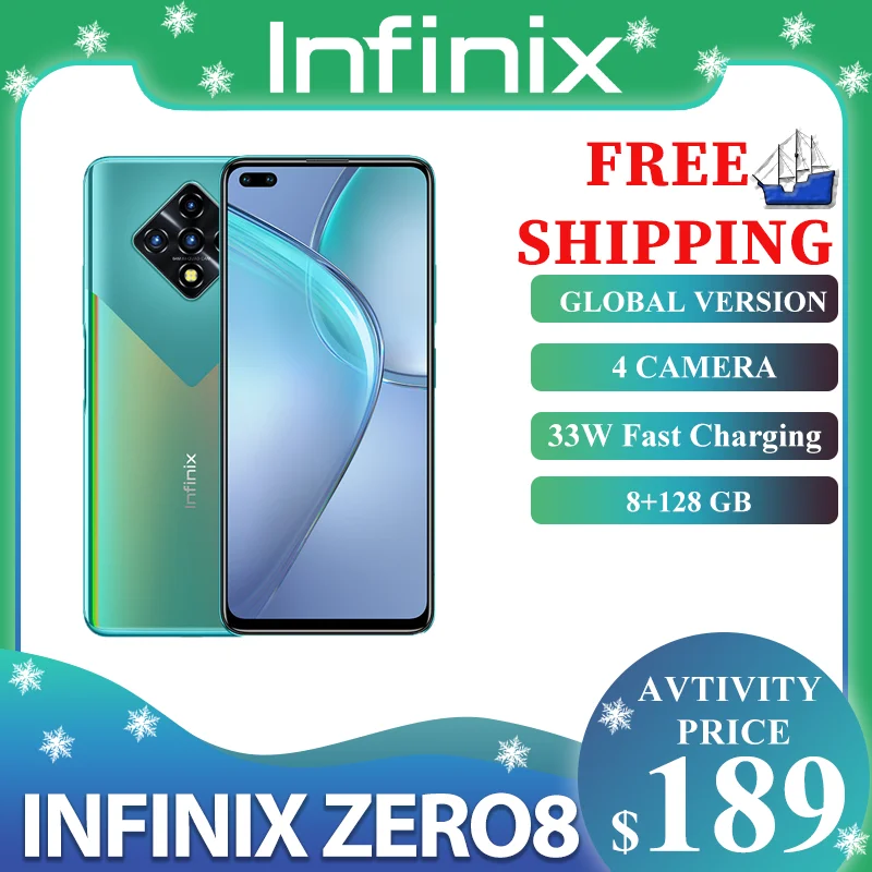 Infinix 128gb WCDMA/GSM/CDMA/.. Fingerprint Recognition 8mp/64mp New Display 33W Global-Version