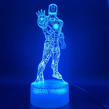

3D Illusion Lamp heroIronman Figure Nightlight for Kids Bedoom Decor Table Lamp Awesome Child Gift Iron Man Led Night Light