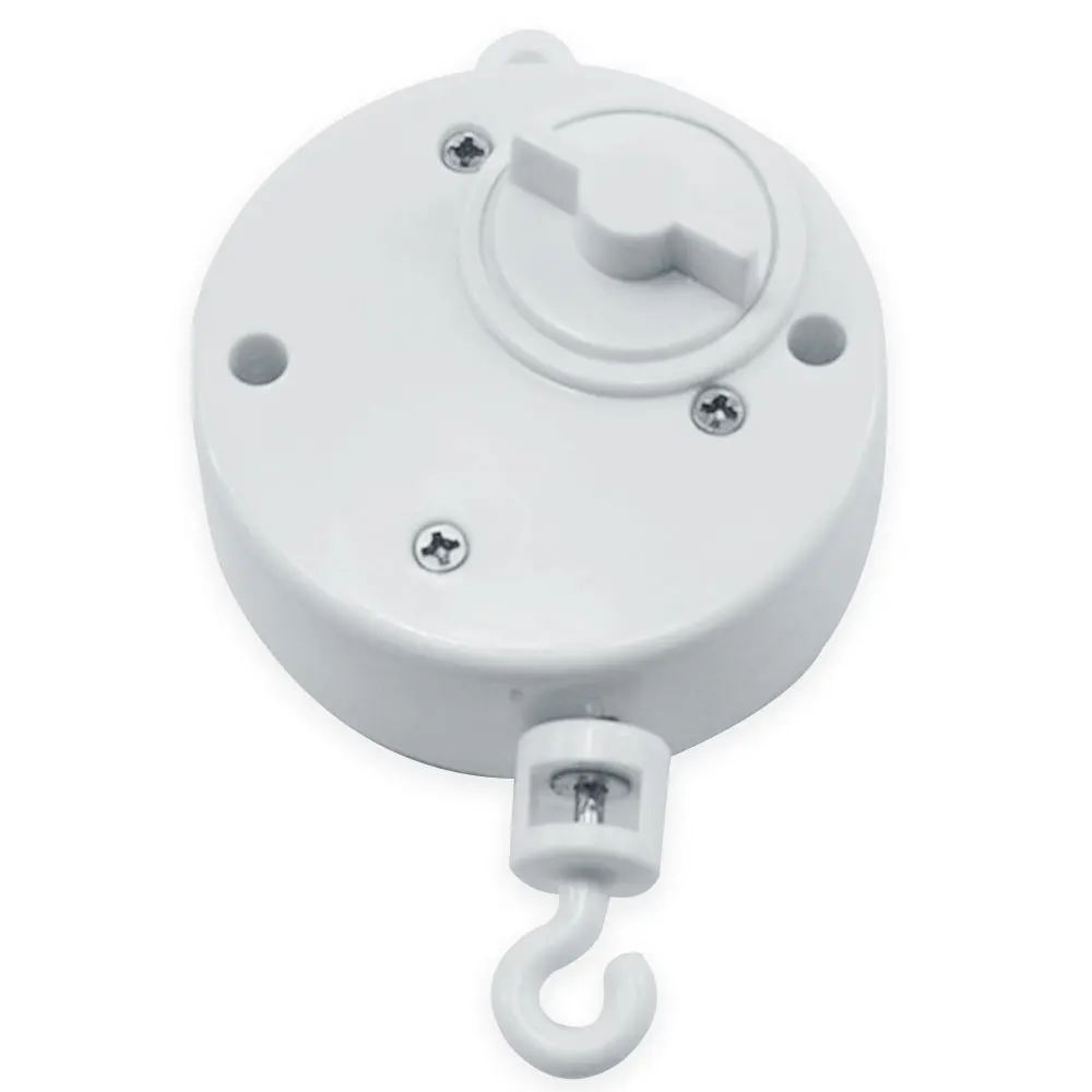 Ephex Creative Metal Baby Music Box Bed Bell Windup Music Wonderful White Plush Pendant Doll Clockwork Bed Bell Novelty Plastic
