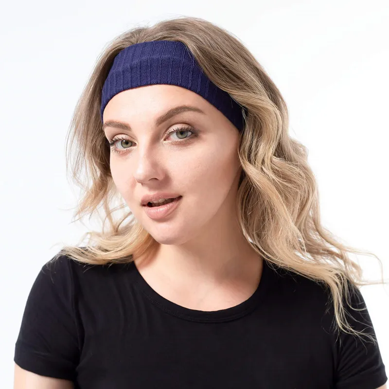 New Cashmere Cross Wide Headbands Winter Ear Warmer Soft Elastic Headwrap Turban for Women Solid Bandana Scarf Hair Accessories hair clips for women