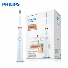 PHILIPS Sonic HX9312/02 электрическая зубная щетка перезаряжаемая с двойной зарядной системой 5 регулируемых моделей Алмазная белая для взрослых