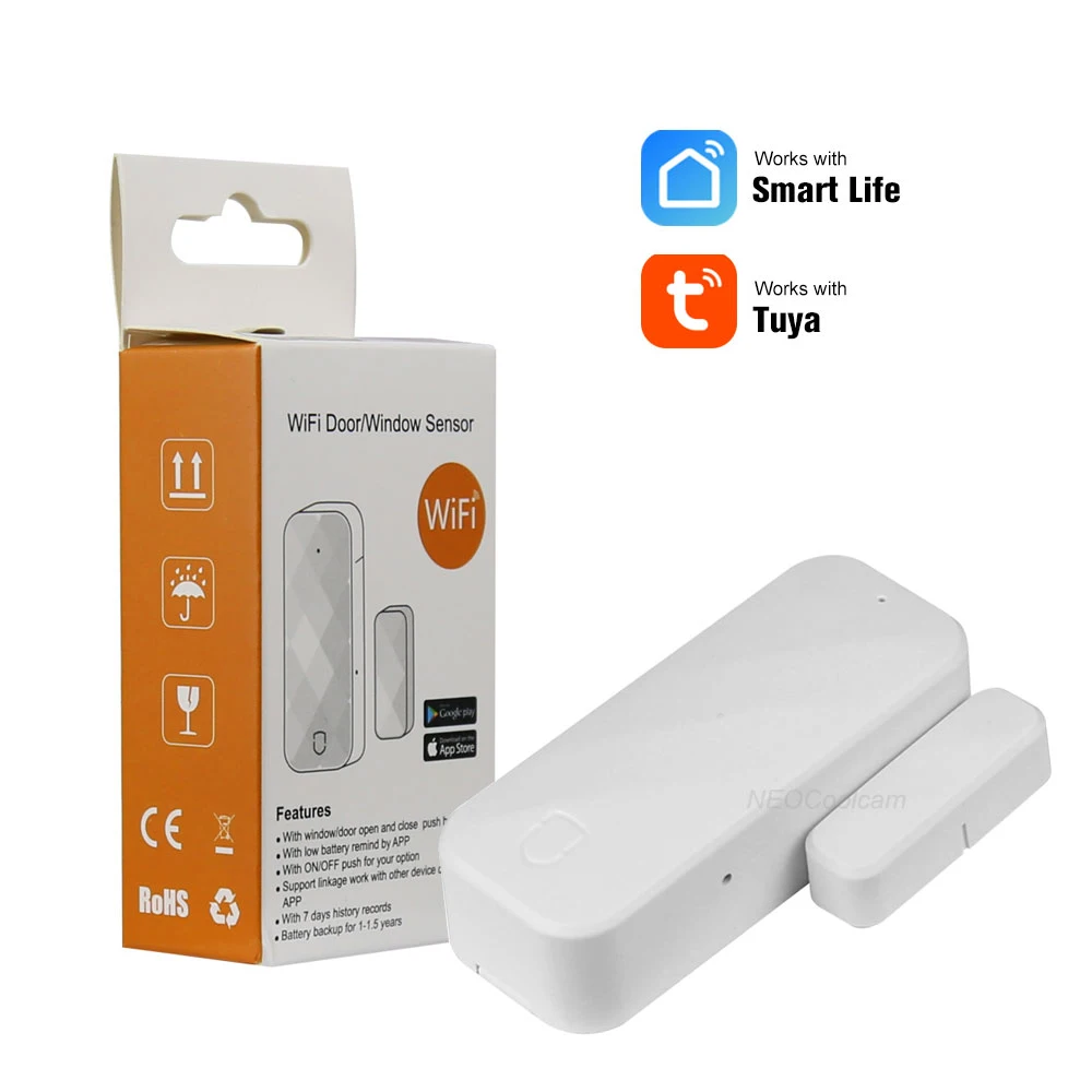 NEOCoolcam Smart Life беспроводной WiFi датчик двери, окна открытые/Закрытые детекторы поддержка Tuya APP