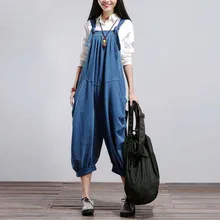 Женские комбинезоны, свободные джинсы большого размера, Свободные повседневные джинсовые штаны, шаровары в стиле хип-хоп