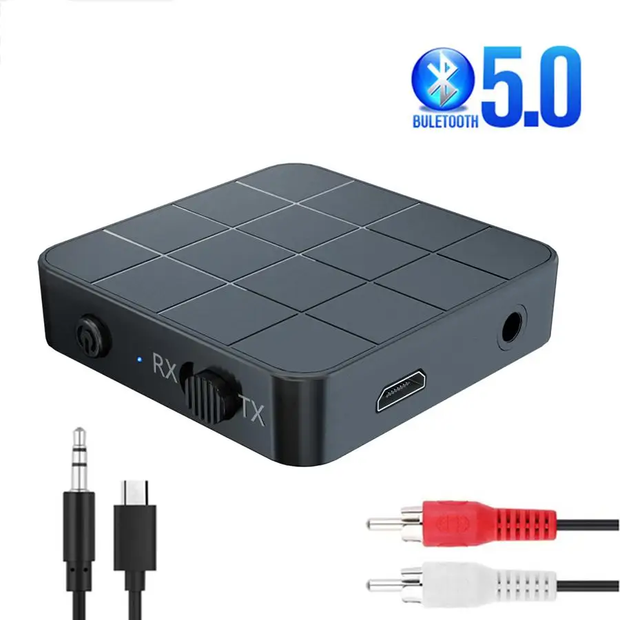 Bluetooth 5 0 Receiver Transmitter Adapter 2 IN 1 3 5mm AUX Jack RCA Hifi Music Wireless Audio Adapter For Car TV Headphone