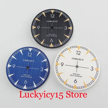 

CORGEUT Brand White/Black Watch Dial Plate 33.5mm Fit MIYOTA Movement