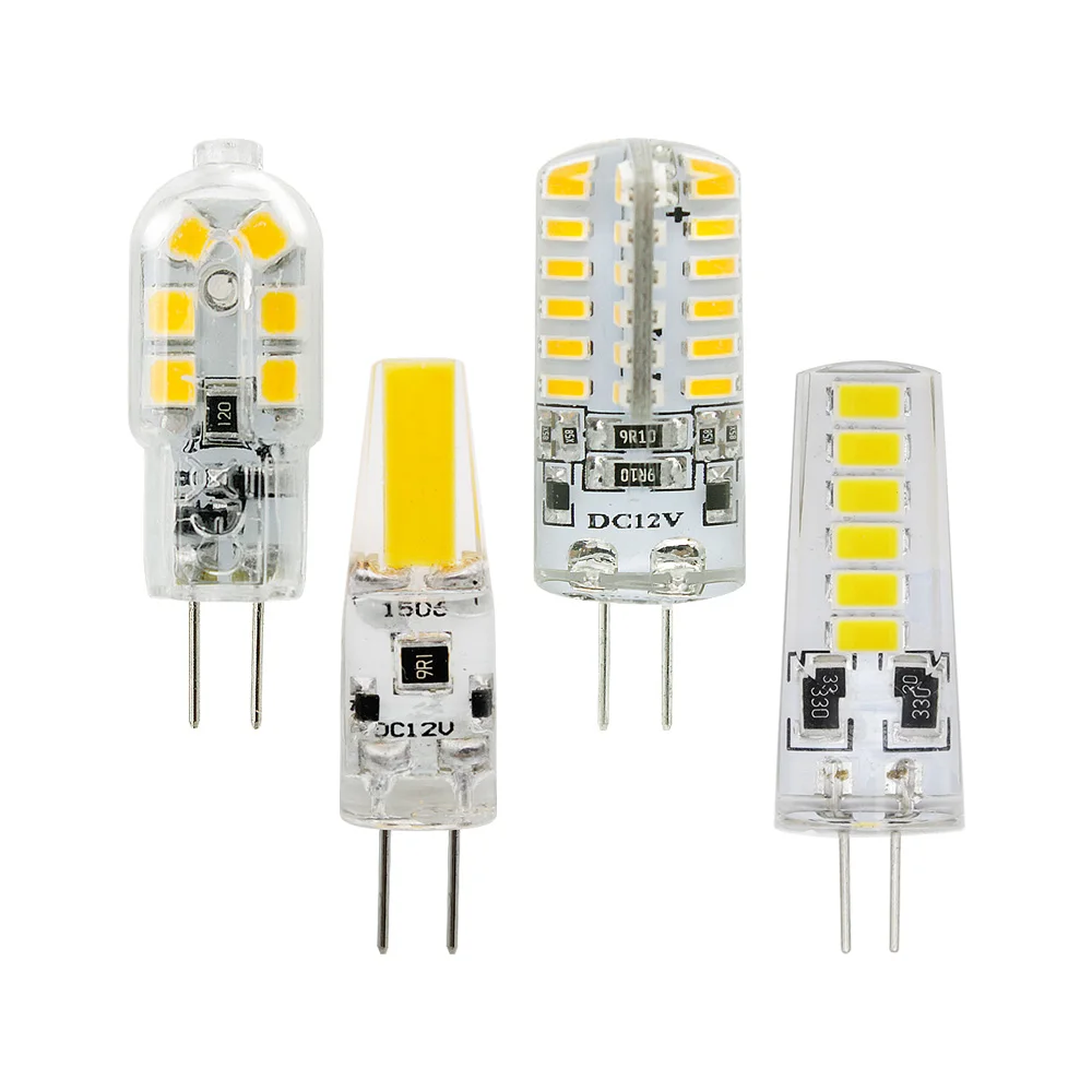2 шт./лот светодиодные лампы G4 Mini 3 Вт 5 6 DC12V 3014 2835 5730 SMD COB сменные галогеновые