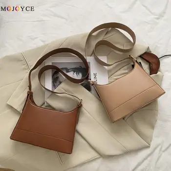

Fashion PU Leather Trunk Simple Bags for Women 2020 Solid Color Shoulder Messenger Bags Portable Commuter Street Totes