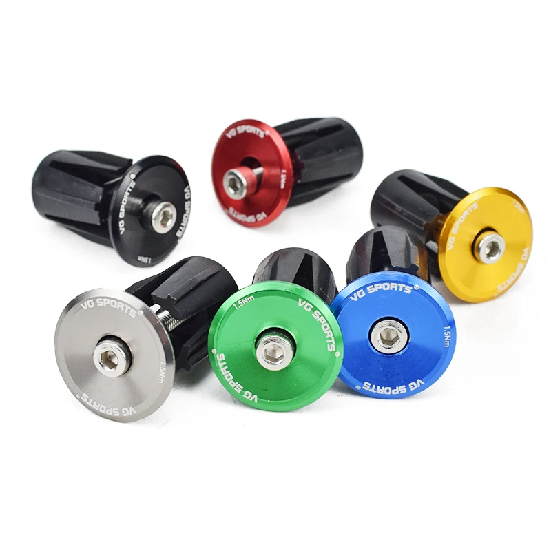 Bike Handle Grips 1 pair Aluminium Alloy MTB Handlebar End Cap Plugs Caps For Bicycle Accessories