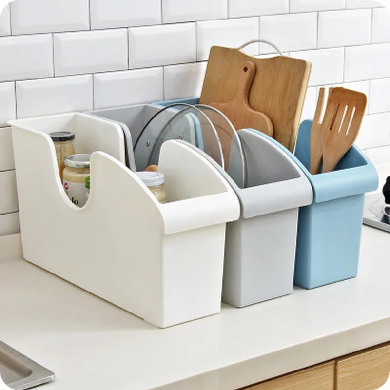 

Kitchen Organizer Box with Pulley Pot Lid Rack Drawer Cabinet Storage Containers Tableware Spice Bathroom Storage Organizer